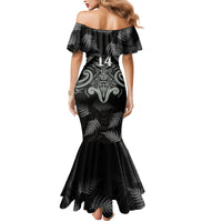 Custom New Zealand Silver Fern Rugby Mermaid Dress All Black Since 1892 Aotearoa Moko Maori - Wonder Print Shop