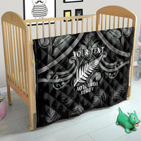 Custom New Zealand Silver Fern Rugby Quilt All Black Since 1892 Aotearoa Moko Maori - Wonder Print Shop