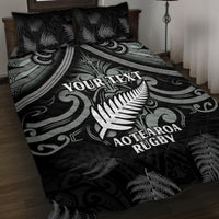 Custom New Zealand Silver Fern Rugby Quilt Bed Set All Black Since 1892 Aotearoa Moko Maori - Wonder Print Shop
