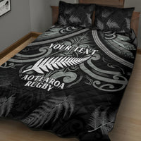 Custom New Zealand Silver Fern Rugby Quilt Bed Set All Black Since 1892 Aotearoa Moko Maori - Wonder Print Shop
