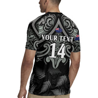 Custom New Zealand Silver Fern Rugby Rugby Jersey All Black Since 1892 Aotearoa Moko Maori - Wonder Print Shop