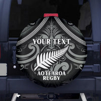 Custom New Zealand Silver Fern Rugby Spare Tire Cover All Black Since 1892 Aotearoa Moko Maori - Wonder Print Shop