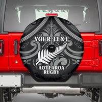 Custom New Zealand Silver Fern Rugby Spare Tire Cover All Black Since 1892 Aotearoa Moko Maori - Wonder Print Shop