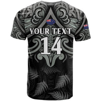 Custom New Zealand Silver Fern Rugby T Shirt All Black Since 1892 Aotearoa Moko Maori - Wonder Print Shop