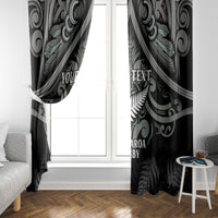 Custom New Zealand Silver Fern Rugby Window Curtain All Black Since 1892 Aotearoa Moko Maori - Wonder Print Shop