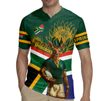 Custom South Africa Rugby Rugby Jersey 2024 Go Springboks Mascot African Pattern - Wonder Print Shop