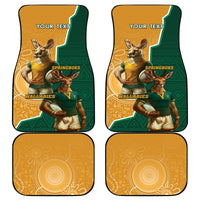 Personalised South Africa And Australia Rugby Car Mats 2024 Springboks Wallabies Mascots Together - Wonder Print Shop