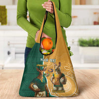 Personalised South Africa And Australia Rugby Grocery Bag Springboks Wallabies Mascots Together