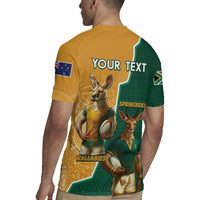 Personalised South Africa And Australia Rugby Rugby Jersey 2024 Springboks Wallabies Mascots Together - Wonder Print Shop
