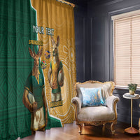 Personalised South Africa And Australia Rugby Window Curtain 2024 Springboks Wallabies Mascots Together - Wonder Print Shop