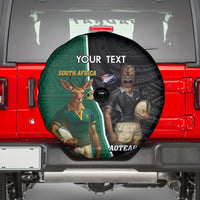 Personalised New Zealand And South Africa Rugby Spare Tire Cover 2024 All Black Springboks Mascots Together - Wonder Print Shop