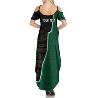 Personalised New Zealand And South Africa Rugby Summer Maxi Dress 2024 All Black Springboks Mascots Together - Wonder Print Shop