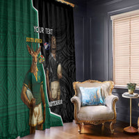Personalised New Zealand And South Africa Rugby Window Curtain 2024 All Black Springboks Mascots Together - Wonder Print Shop