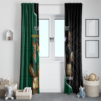 Personalised New Zealand And South Africa Rugby Window Curtain 2024 All Black Springboks Mascots Together - Wonder Print Shop