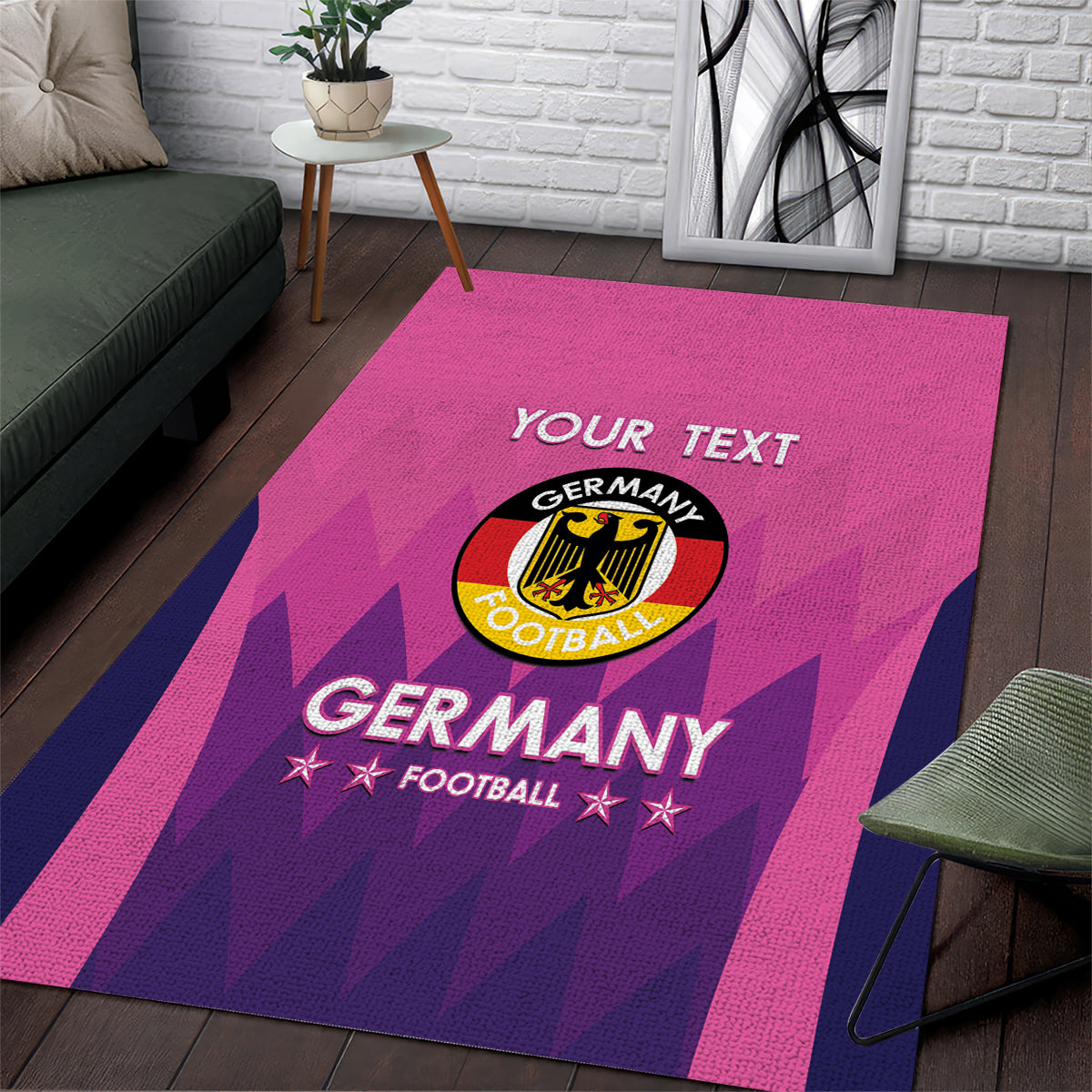Custom Germany Football Area Rug 2024 Nationalelf - Pink Version