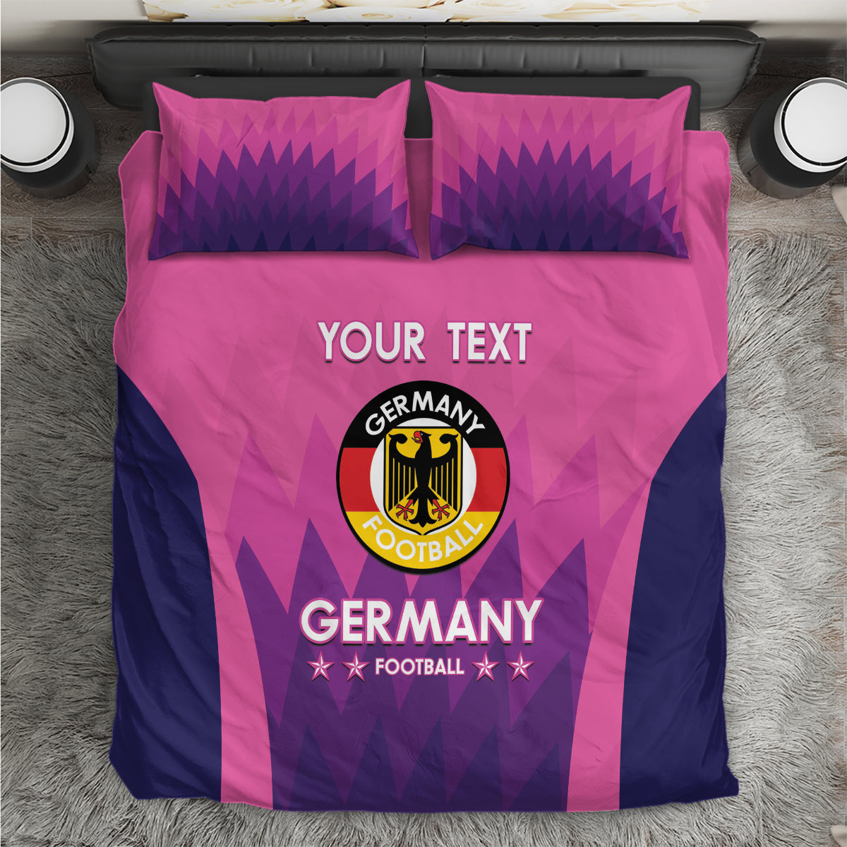 Custom Germany Football Bedding Set 2024 Nationalelf - Pink Version