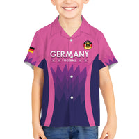 Custom Germany Football Family Matching Off Shoulder Maxi Dress and Hawaiian Shirt 2024 Nationalelf - Pink Version - Wonder Print Shop