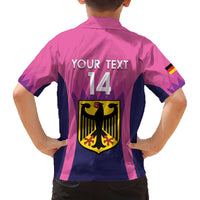 Custom Germany Football Family Matching Puletasi and Hawaiian Shirt 2024 Nationalelf - Pink Version - Wonder Print Shop