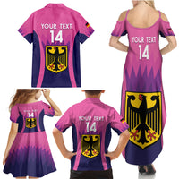 Custom Germany Football Family Matching Summer Maxi Dress and Hawaiian Shirt 2024 Nationalelf - Pink Version - Wonder Print Shop