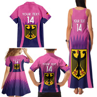 Custom Germany Football Family Matching Tank Maxi Dress and Hawaiian Shirt 2024 Nationalelf - Pink Version - Wonder Print Shop