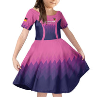 Custom Germany Football Kid Short Sleeve Dress 2024 Nationalelf - Pink Version - Wonder Print Shop