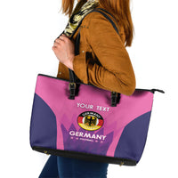 Custom Germany Football Leather Tote Bag 2024 Nationalelf - Pink Version - Wonder Print Shop
