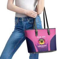 Custom Germany Football Leather Tote Bag 2024 Nationalelf - Pink Version - Wonder Print Shop