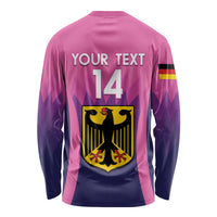 Custom Germany Football Long Sleeve Shirt 2024 Nationalelf - Pink Version - Wonder Print Shop