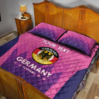 Custom Germany Football Quilt Bed Set 2024 Nationalelf - Pink Version - Wonder Print Shop