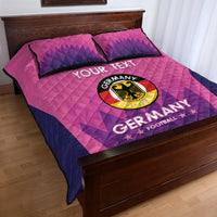 Custom Germany Football Quilt Bed Set 2024 Nationalelf - Pink Version - Wonder Print Shop