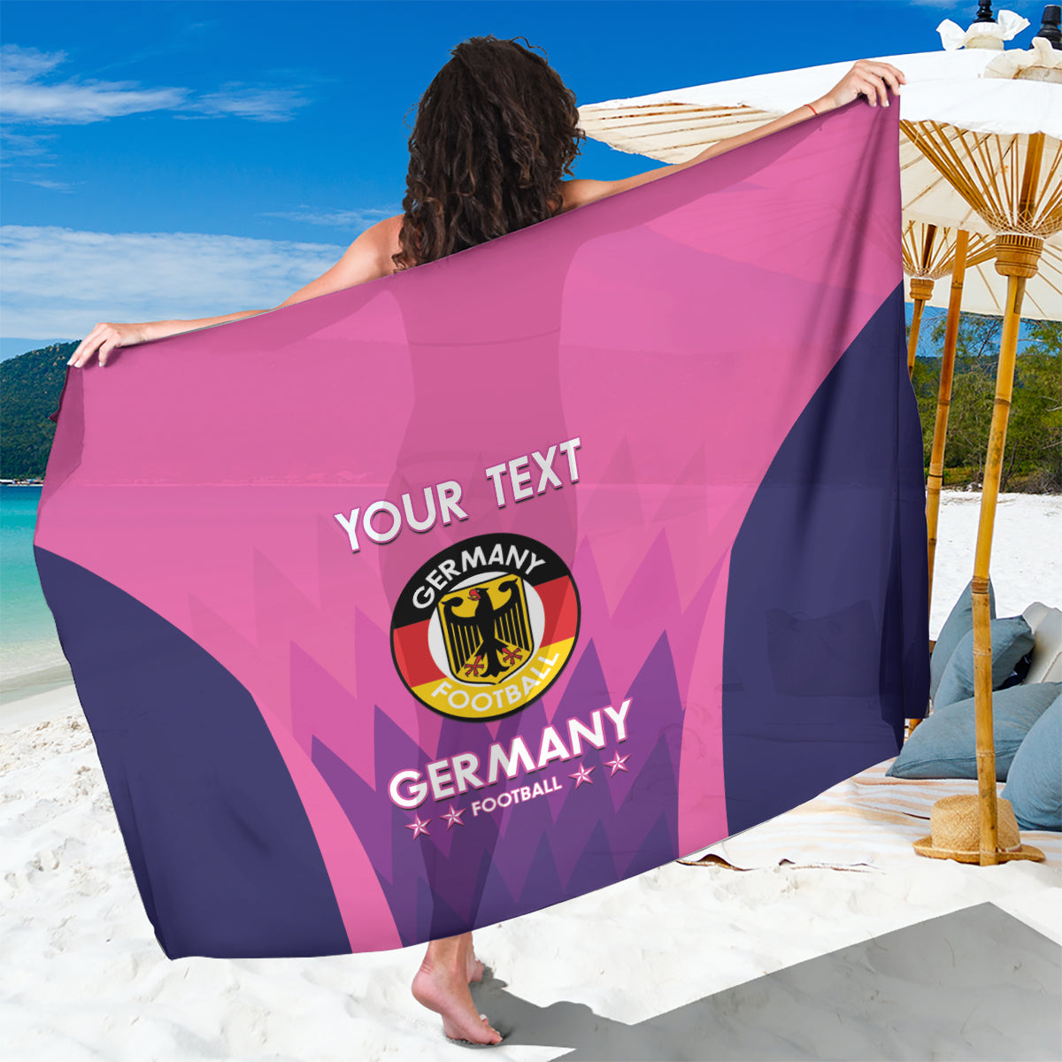Custom Germany Football Sarong 2024 Nationalelf - Pink Version