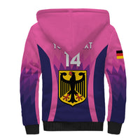 Custom Germany Football Sherpa Hoodie 2024 Nationalelf - Pink Version - Wonder Print Shop