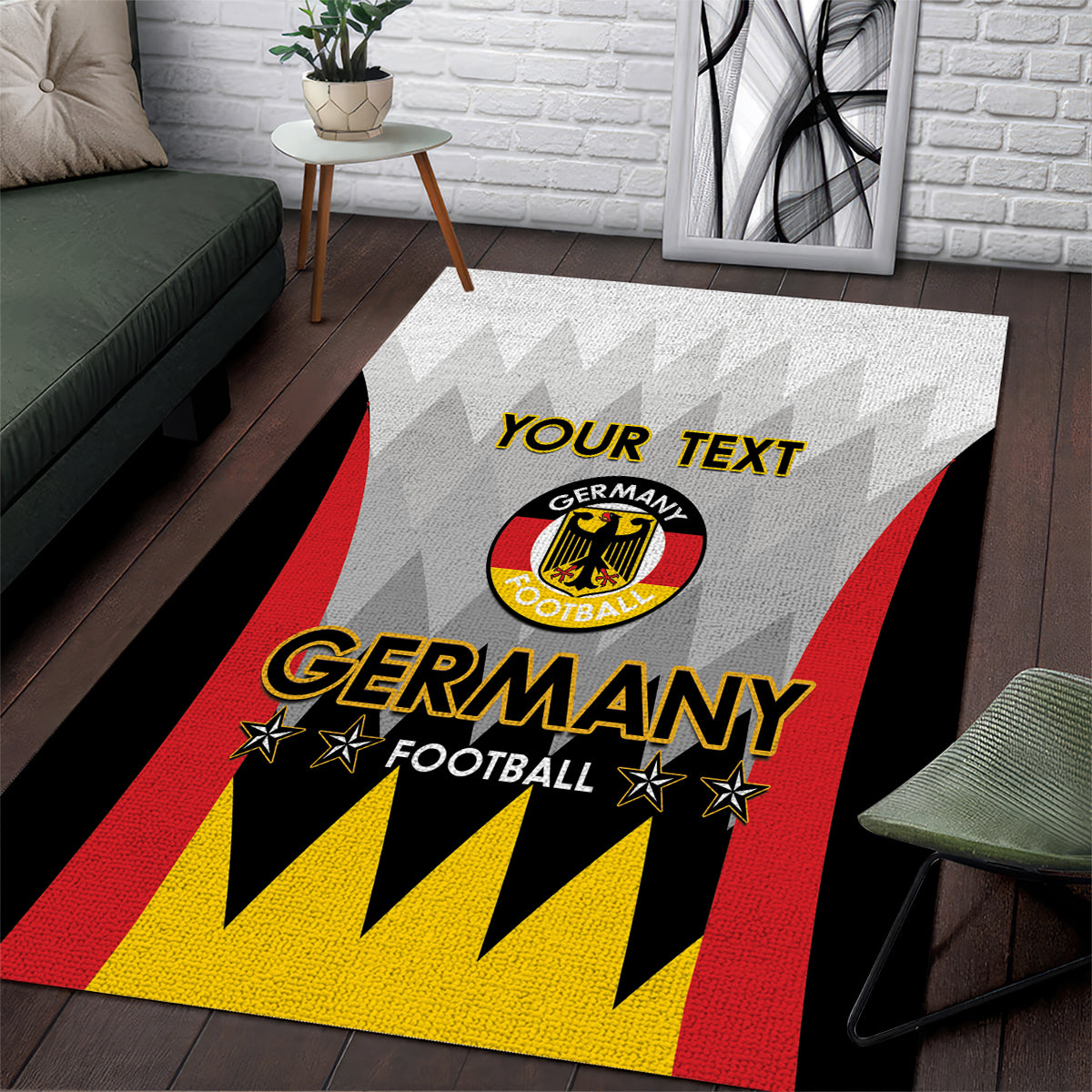 Custom Germany Football Area Rug 2024 Nationalelf - White Version