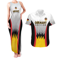 Custom Germany Football Couples Matching Tank Maxi Dress and Hawaiian Shirt 2024 Nationalelf - White Version - Wonder Print Shop