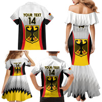 Custom Germany Football Family Matching Mermaid Dress and Hawaiian Shirt 2024 Nationalelf - White Version - Wonder Print Shop