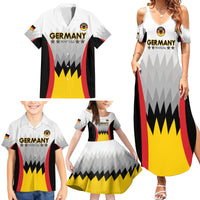 Custom Germany Football Family Matching Summer Maxi Dress and Hawaiian Shirt 2024 Nationalelf - White Version - Wonder Print Shop