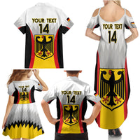 Custom Germany Football Family Matching Summer Maxi Dress and Hawaiian Shirt 2024 Nationalelf - White Version - Wonder Print Shop