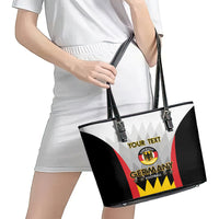 Custom Germany Football Leather Tote Bag 2024 Nationalelf - White Version - Wonder Print Shop