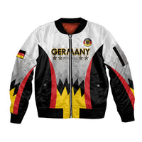 Custom Germany Football Sleeve Zip Bomber Jacket 2024 Nationalelf - White Version - Wonder Print Shop