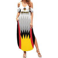 Custom Germany Football Summer Maxi Dress 2024 Nationalelf - White Version - Wonder Print Shop