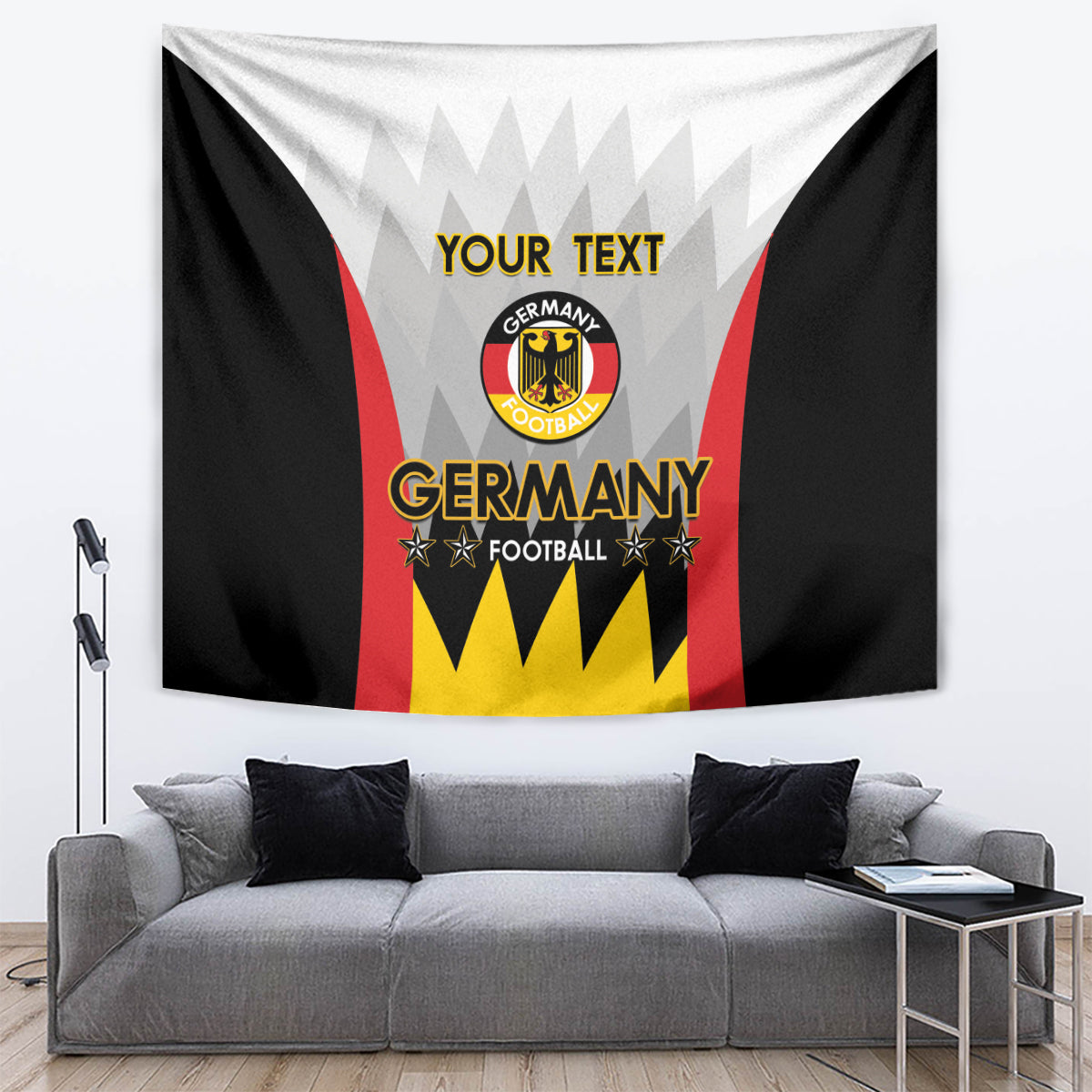 Custom Germany Football Tapestry 2024 Nationalelf - White Version