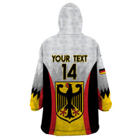 Custom Germany Football Wearable Blanket Hoodie 2024 Nationalelf - White Version - Wonder Print Shop
