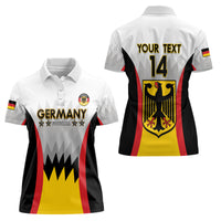 Custom Germany Football Women Polo Shirt 2024 Nationalelf - White Version - Wonder Print Shop