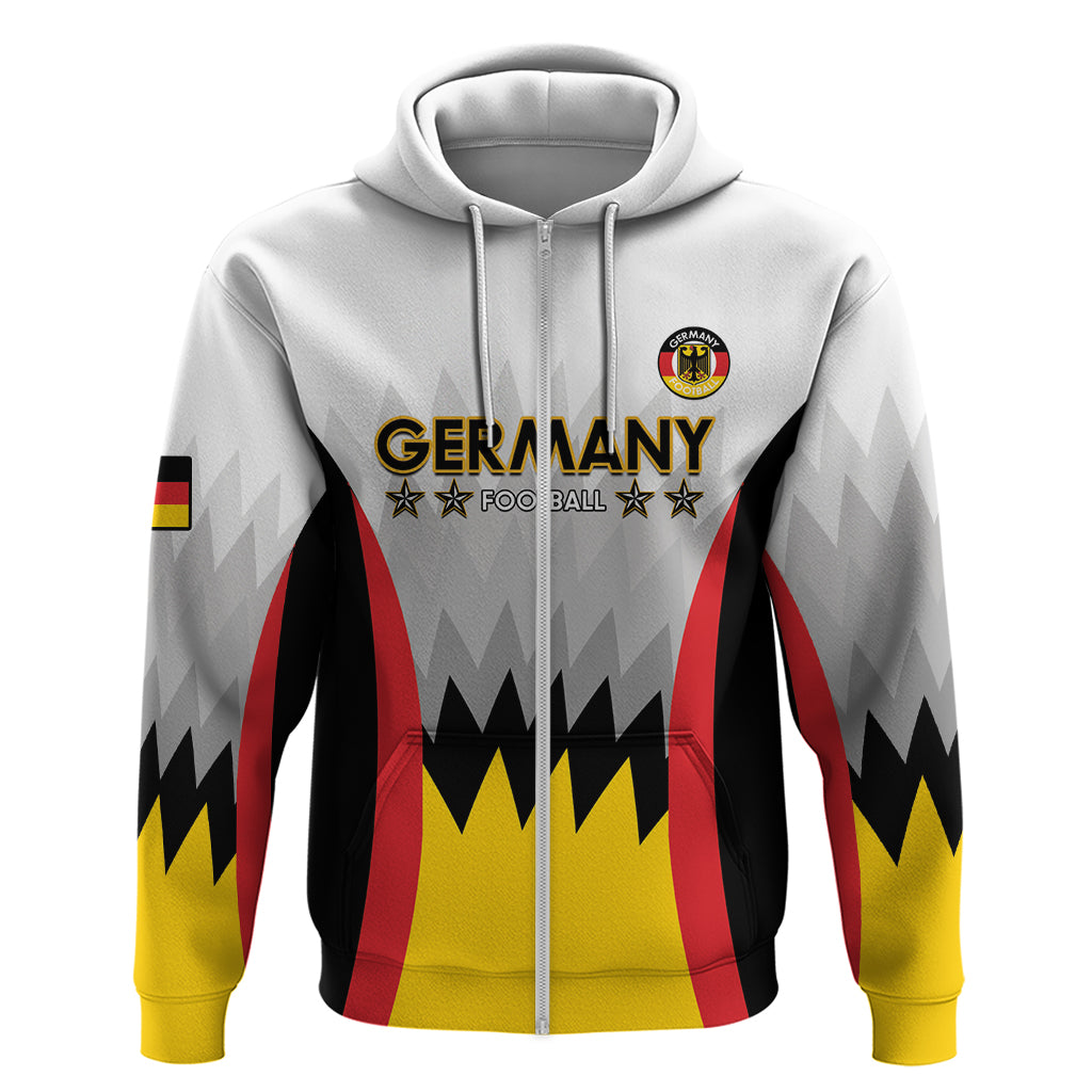 Custom Germany Football Zip Hoodie 2024 Nationalelf - White Version