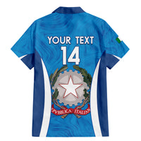 Custom Italy Football Family Matching Mermaid Dress and Hawaiian Shirt 2024 Gli Azzurri Marble Pattern - Wonder Print Shop