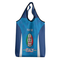 Custom Italy Football Grocery Bag Gli Azzurri Marble Pattern