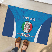 Custom Italy Football Rubber Doormat 2024 Gli Azzurri Marble Pattern - Wonder Print Shop