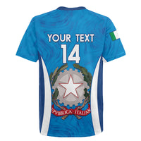 Custom Italy Football Rugby Jersey 2024 Gli Azzurri Marble Pattern - Wonder Print Shop