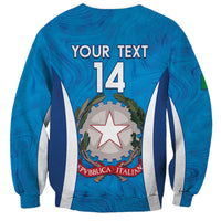 Custom Italy Football Sweatshirt 2024 Gli Azzurri Marble Pattern - Wonder Print Shop