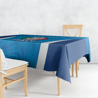 Custom Italy Football Tablecloth 2024 Gli Azzurri Marble Pattern - Wonder Print Shop